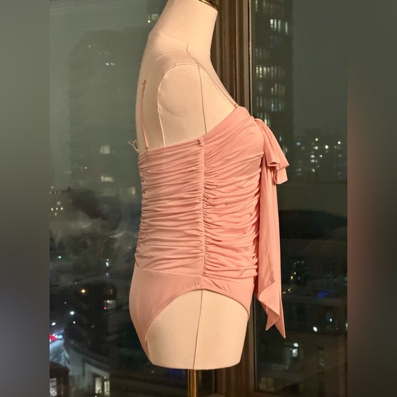 🆕 ZIMMERMANN 🧿 NWT August Drape Bow 1PC Bathing Suit - Dusty Pink Sz 1 US 4/6 - Picture 8 of 16